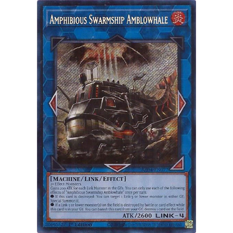 Amphibious Swarmship Amblowhale [RA04-EN077] Secret Rare