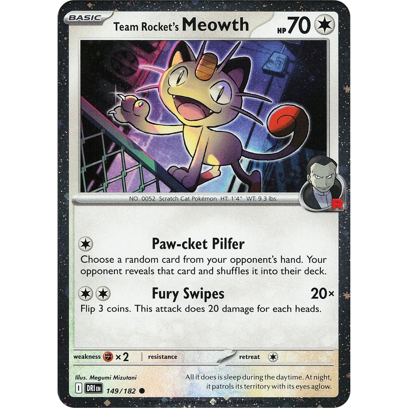 Team Rocket's Meowth (149/182) (Cosmos Holo) [Miscellaneous Cards]