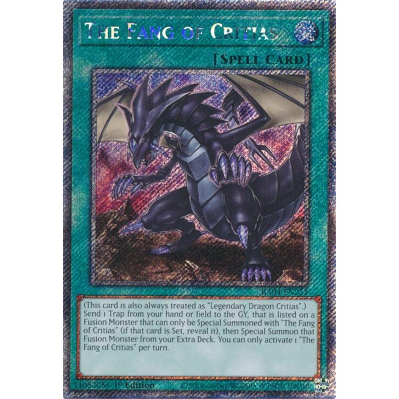 The Fang of Critias [RA04-EN255] Platinum Secret Rare