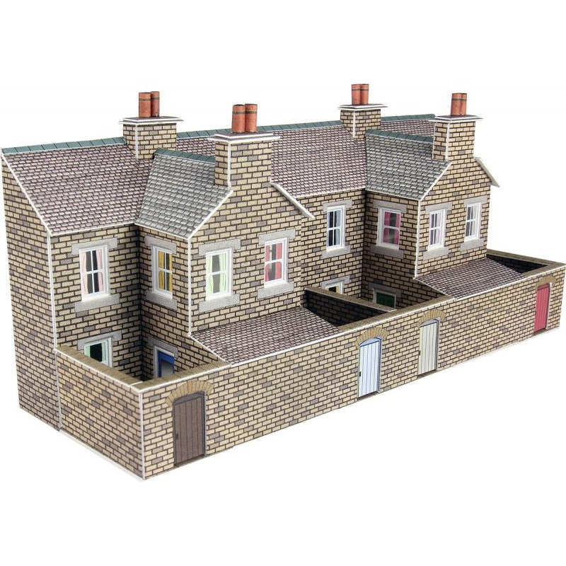 Metcalfe PN177 N Gauge Low Relief House Backs - Stone