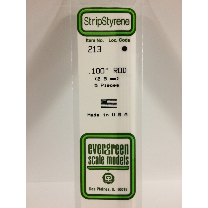 Evergreen 213 - 2.5 mm Rod