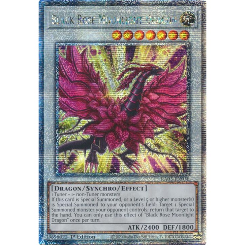Black Rose Moonlight Dragon (Quarter Century Secret Rare) [RA03-EN038] Quarter Century Secret Rare
