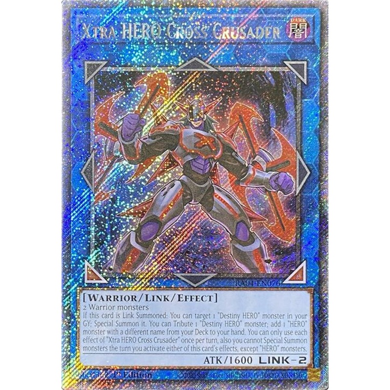 Xtra HERO Cross Crusader [RA04-EN076] Platinum Secret Rare