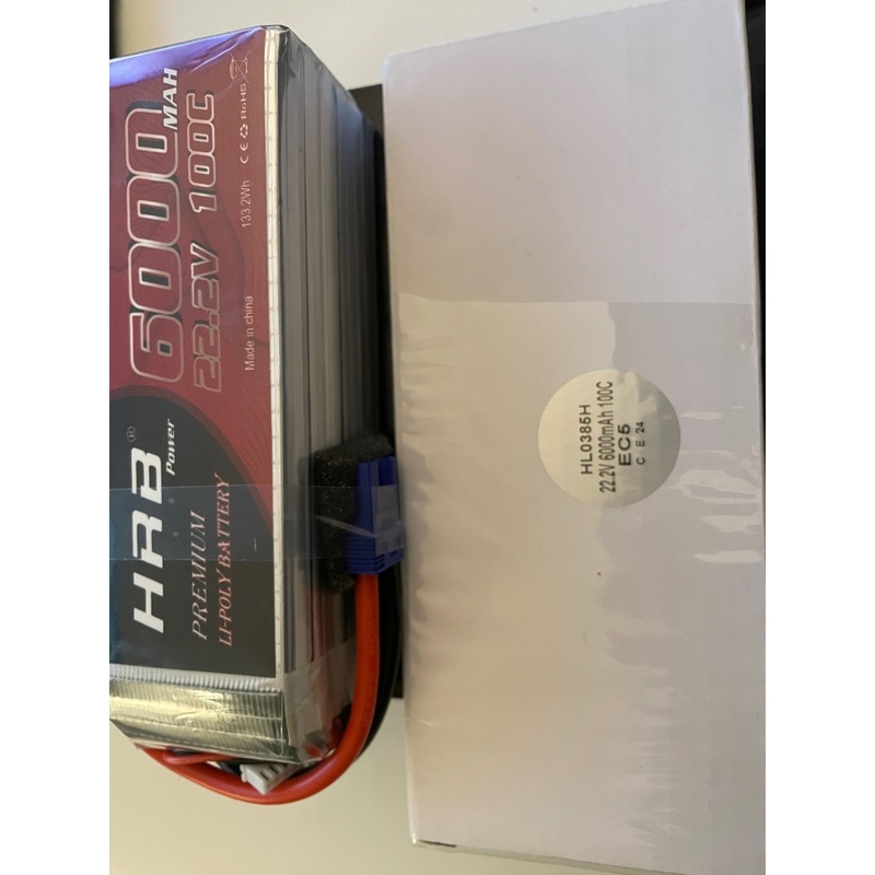 Techno Hobbies 6S 22.2V 6000mAh 100C EC5 LiPo Battery for RC High Powered Cars and Trucks