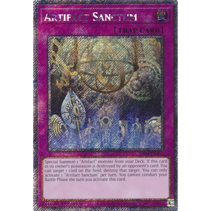 Artifact Sanctum [RA04-EN217] Platinum Secret Rare