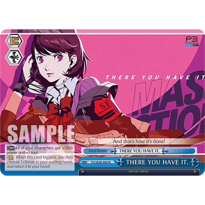 THERE YOU HAVE IT. (P3/SE46-E60N) [Persona 3 Reload Premium Booster]