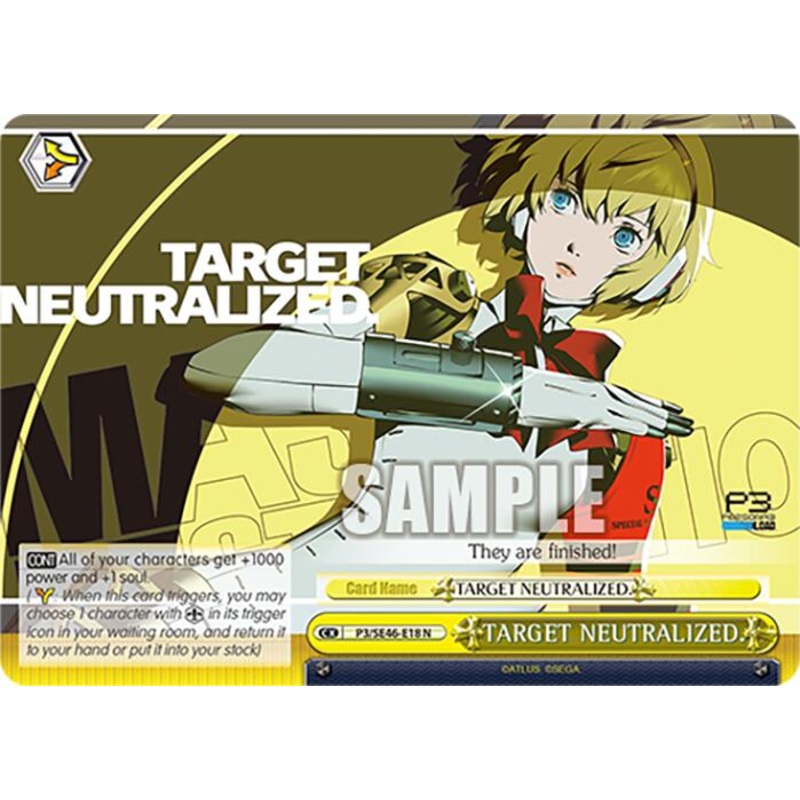 TARGET NEUTRALIZED. (P3/SE46-E18N) [Persona 3 Reload Premium Booster]