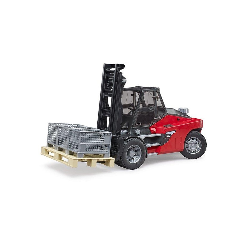 B02513 Bruder Linde HT160 Forklift, Pallet and Cages