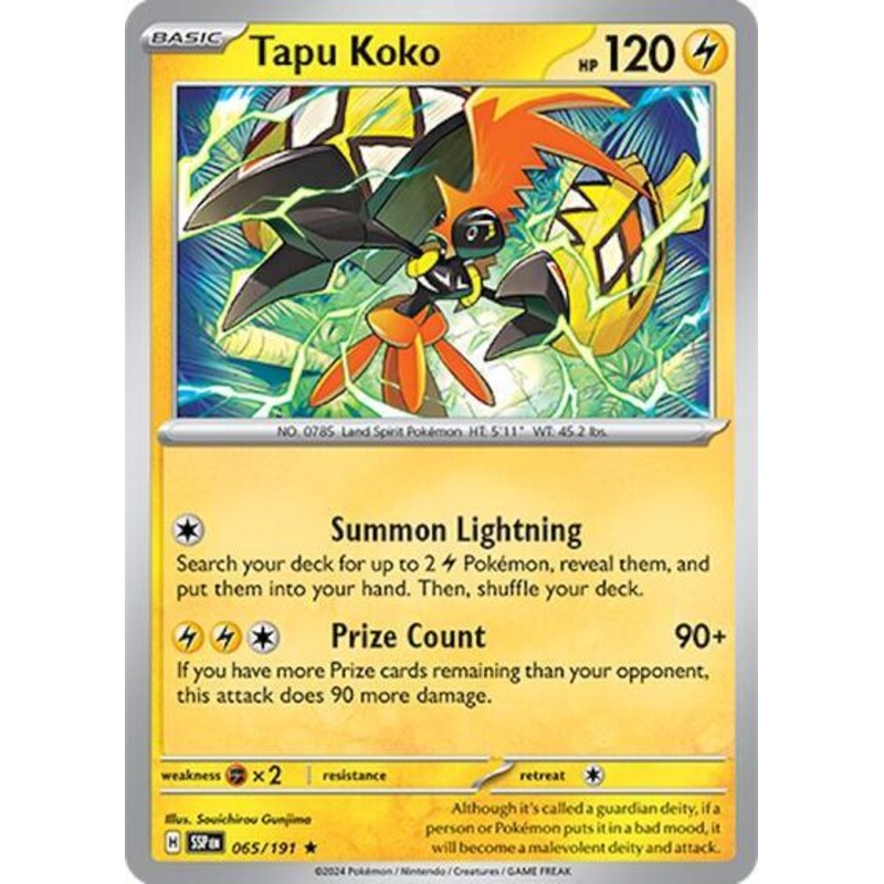 Tapu Koko (065/191) (Deck Exclusives) [Scarlet & Violet: Surging Sparks]