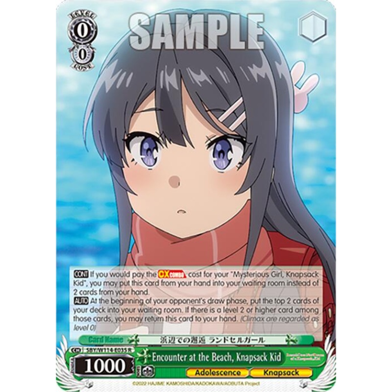 Encounter at the Beach, Knapsack Kid (SBY/W114-E035 R) [Rascal Does Not Dream Series]