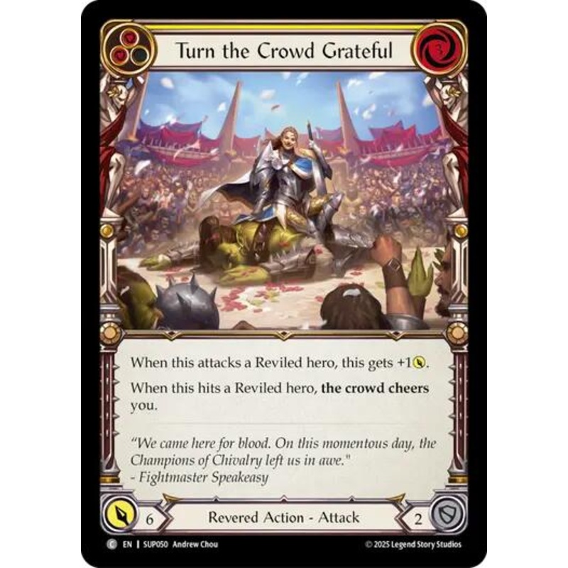 Turn the Crowd Grateful (Yellow) [SUP050] (Super Slam)  Rainbow Foil