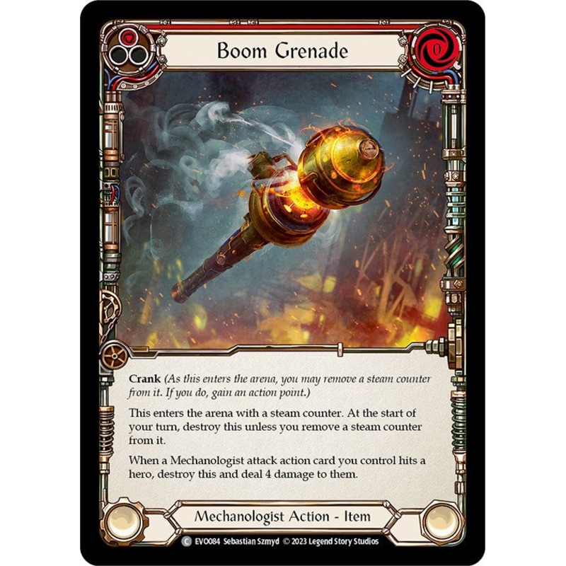 Boom Grenade (Red) [EVO084] (Bright Lights)  Rainbow Foil