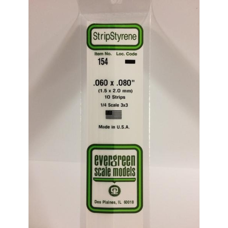 Evergreen 154 - 1.5 x 2.0mm Strips
