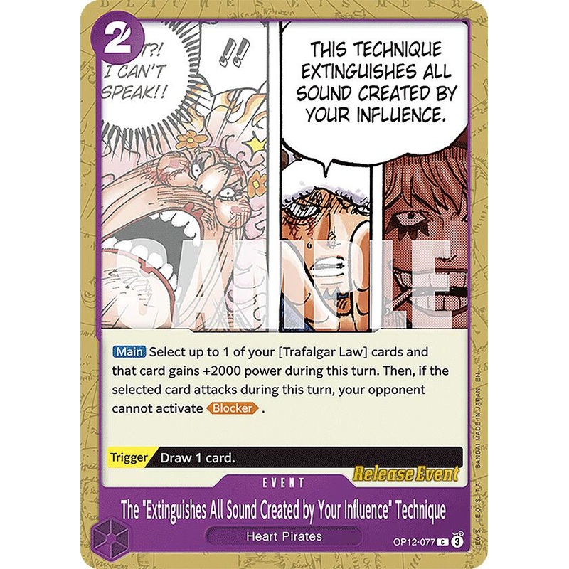 The Extinguishes All Sound Created by Your Influence Technique [Legacy of the Master Release Event Cards]