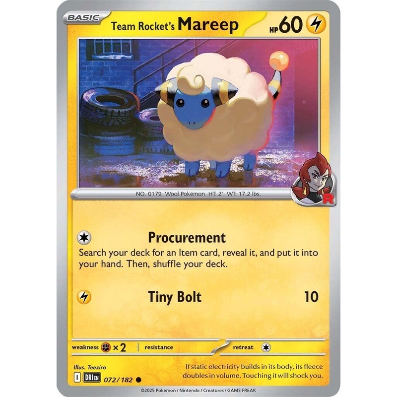 Team Rocket's Mareep (072/182) [Scarlet & Violet: Destined Rivals]