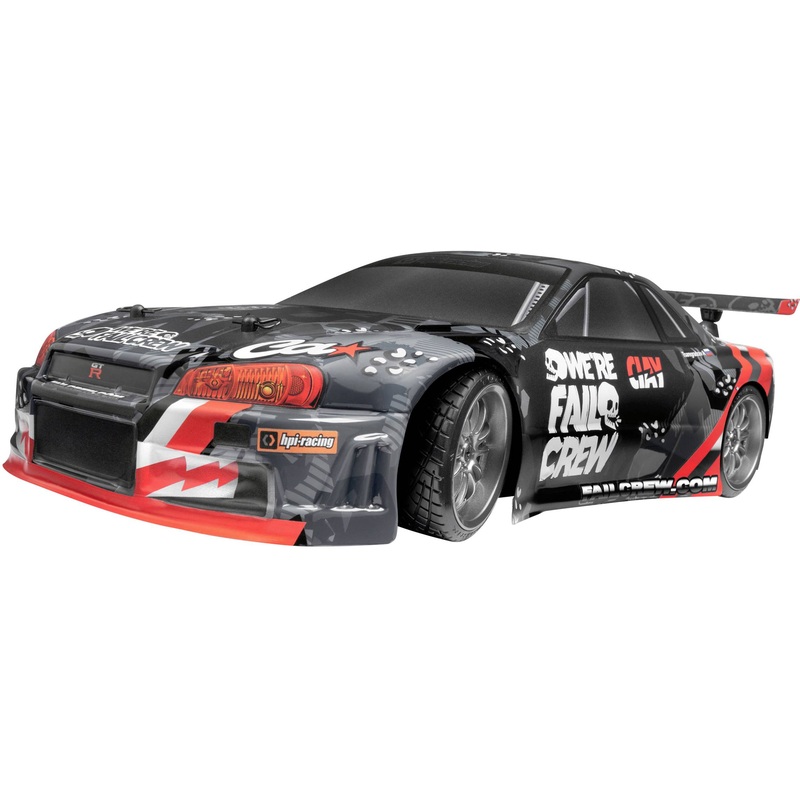 HPI 1/10 E10 Fail Crew Nissan Skyline R34 GT-R 4WD Electric RTR RC Drift Car