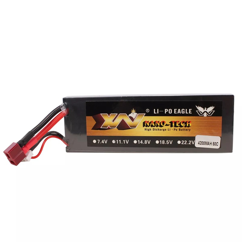 XAV 3s 11.1v 4200mAh 50C Hard case Li-Po Battery with Deans Plug T Plug for RC Cars, Boats and Drones