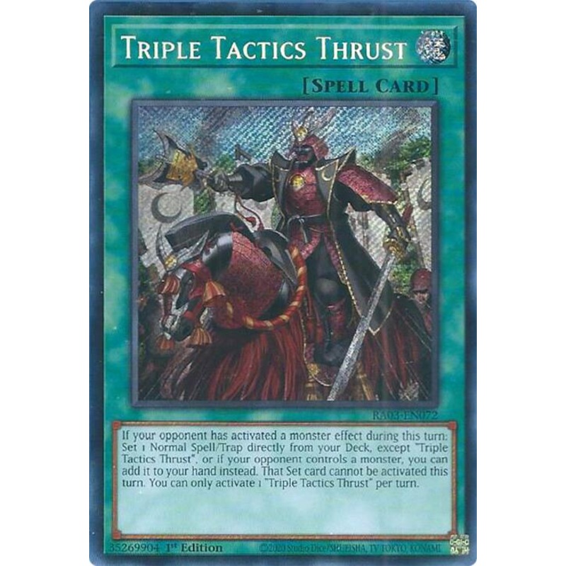 Triple Tactics Thrust (Secret Rare) [RA03-EN072] Secret Rare