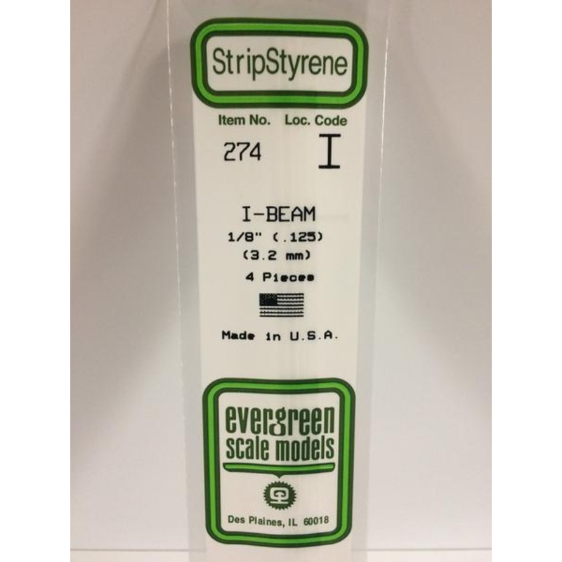 Evergreen 274 - 3.2mm I-Beam